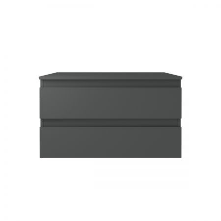 Oltens Vernal wall-mounted base unit 80 cm with countertop, matte graphite 68116400