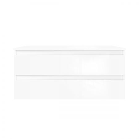 Oltens Vernal wall-mounted base unit 100 cm with countertop, white gloss 68117000