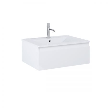 Oltens Vernal Set: Waschbecken mit Schrank 60 cm weiß glänzend 68020000