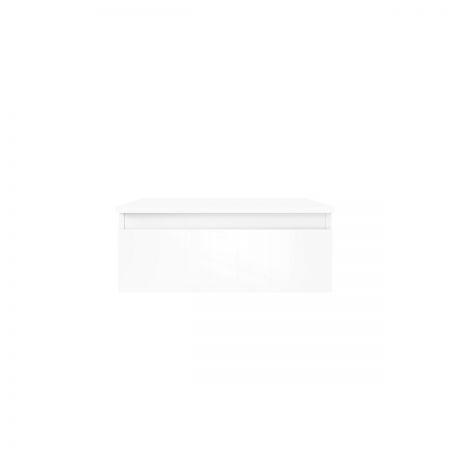 Oltens Vernal závěsná umyvadlová skříňka 60 cm s deskou, lesklá bílá 68100000