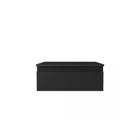 Oltens Vernal závěsná umyvadlová skříňka 60 cm s deskou, matná černá 68100300