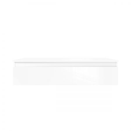 Oltens Vernal wall-mounted base unit 100 cm with countertop, white gloss 68102000