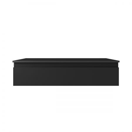 Oltens Vernal wall-mounted base unit 100 cm with countertop, matte black 68102300