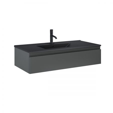 Oltens Vernal vanity unit 100 cm matte black/matte graphite 68009400