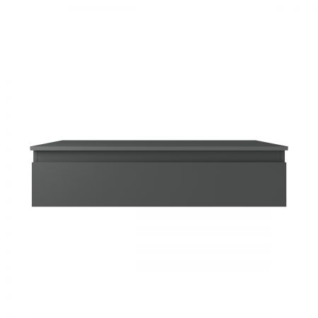 Oltens Vernal wall-mounted base unit 100 cm with countertop, matte graphite 68102400
