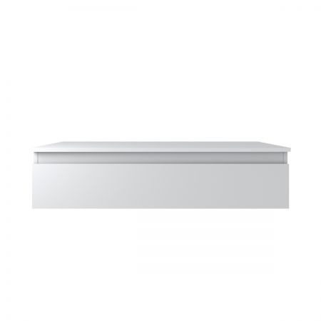 Oltens Vernal Waschbeckenunterschrank wandhängend 100 cm mit Waschbeckenplatte grau matt 68102700