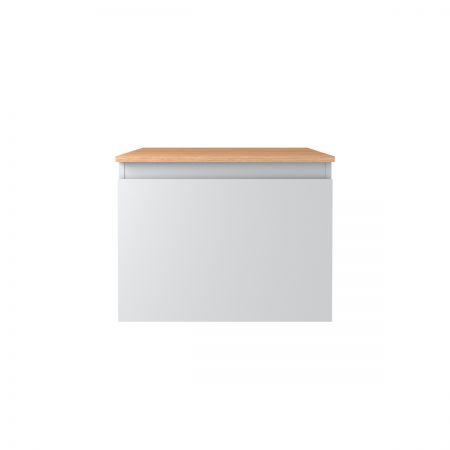 Oltens Vernal Waschbeckenunterschrank wandhängend 60 cm mit Waschbeckenplatte grau matt/Eiche 68111700