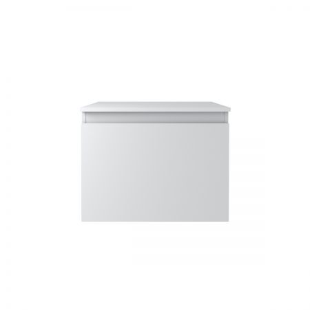 Oltens Vernal Waschbeckenunterschrank wandhängend 60 cm mit Waschbeckenplatte grau matt 68104700