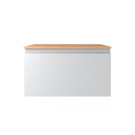 Oltens Vernal Waschbeckenunterschrank wandhängend 80 cm mit Waschbeckenplatte grau matt/Eiche 68112700