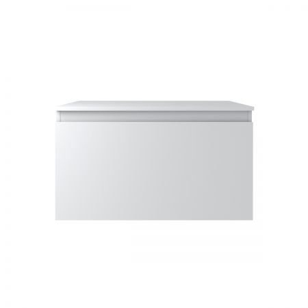Oltens Vernal Waschbeckenunterschrank wandhängend 80 cm mit Waschbeckenplatte grau matt 68127700