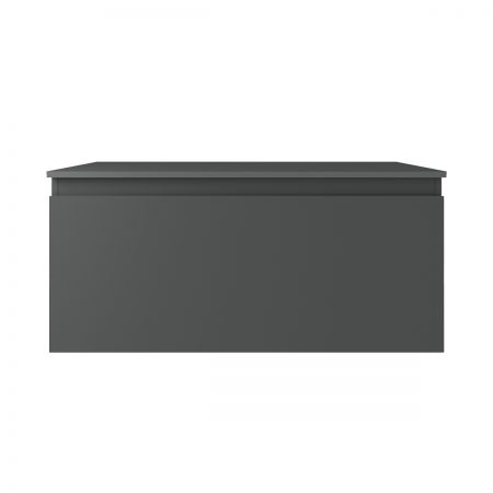 Oltens Vernal wall-mounted base unit 100 cm with countertop, matte graphite 68105400