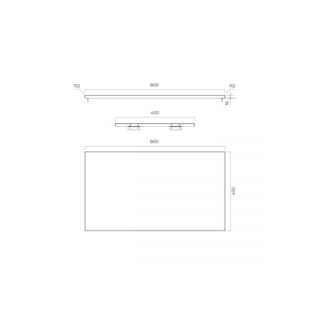 Oltens Lun blat naszafkowy 80 cm jasny marmur 63025990