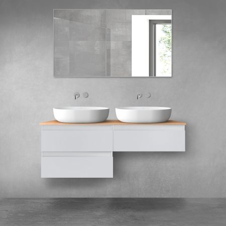 Oltens Vernal sada koupelnového nábytku 120 cm s horní deskou, matná šedá/dub 68235700