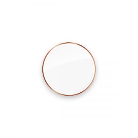 Oltens Nordlis zrcadlo 60 cm kulatý s osvětlením a systémem Klarglas, měď kartáčovaná 64100610