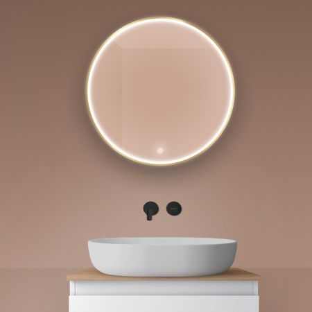 Oltens Nordlis mirror 60 cm, round with LED lighting and Klarglas system 64100800