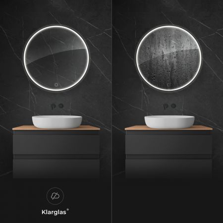 Oltens Nordlis mirror 60 cm, round with LED lighting and Klarglas system 64108300