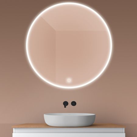 Oltens Nordlis mirror 100 cm, round with LED lighting and Klarglas system 64102000