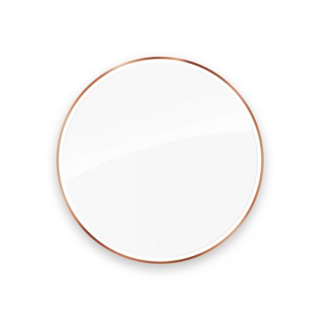 Oltens Nordlis zrcadlo 100 cm kulatý s osvětlením a systémem Klarglas, měď kartáčovaná 64102610