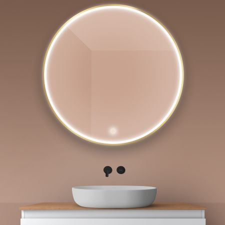 Oltens Nordlis mirror 100 cm, round with LED lighting and Klarglas system 64102800