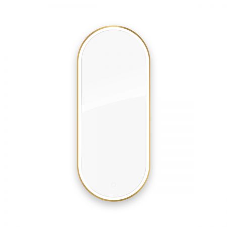 Oltens Nordlis mirror 50x120 cm, oval with LED lighting and Klarglas system 64104800