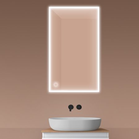 Oltens Nordlis mirror 60x100 cm, rectangular with LED lighting and Klarglas system 64106000