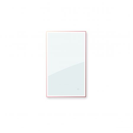 Oltens Nordlis zrcadlo 60x100 cm obdélníkový s osvětlením a systémem Klarglas, měď kartáčovaná 64106610