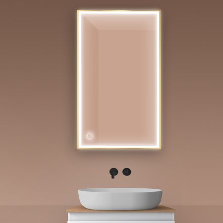 Oltens Nordlis mirror 60x100 cm, rectangular with LED lighting and Klarglas system 64106800