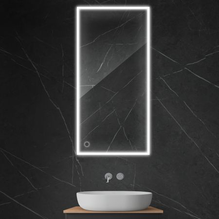 Oltens Nordlis mirror 60x120 cm, rectangular with LED lighting and Klarglas system 64107000