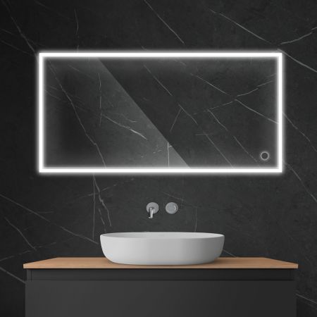 Oltens Nordlis mirror 60x120 cm, rectangular with LED lighting and Klarglas system 64107000