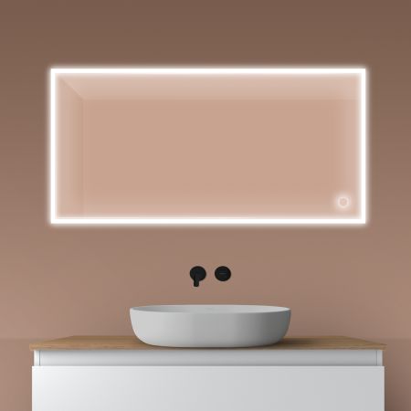Oltens Nordlis mirror 60x120 cm, rectangular with LED lighting and Klarglas system 64107000