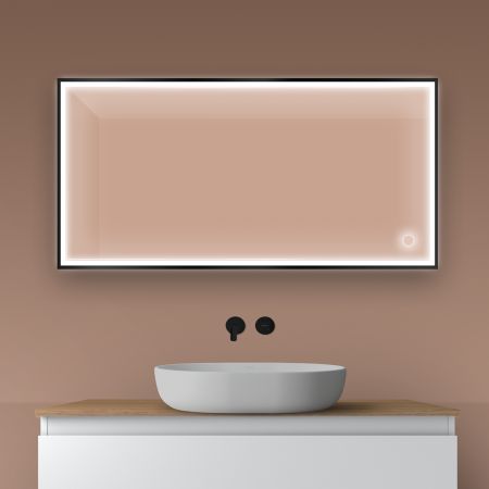 Oltens Nordlis mirror 60x120 cm, rectangular with LED lighting and Klarglas system 64107300