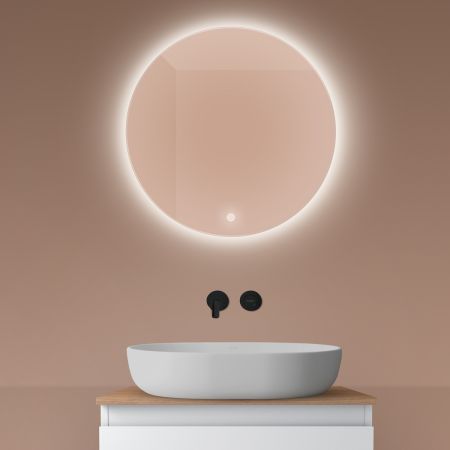 Oltens Nordlis mirror 60 cm, round with LED lighting and Klarglas system 64108000