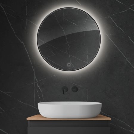 Oltens Nordlis mirror 60 cm, round with LED lighting and Klarglas system 64108300