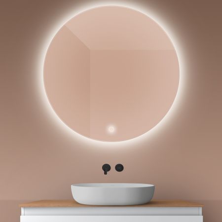 Oltens Nordlis mirror 100 cm, round with LED lighting and Klarglas system 64110000