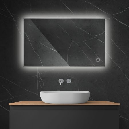 Oltens Nordlis mirror 60x100 cm, rectangular with LED lighting and Klarglas system 64111000