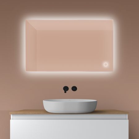 Oltens Nordlis mirror 60x100 cm, rectangular with LED lighting and Klarglas system 64111000