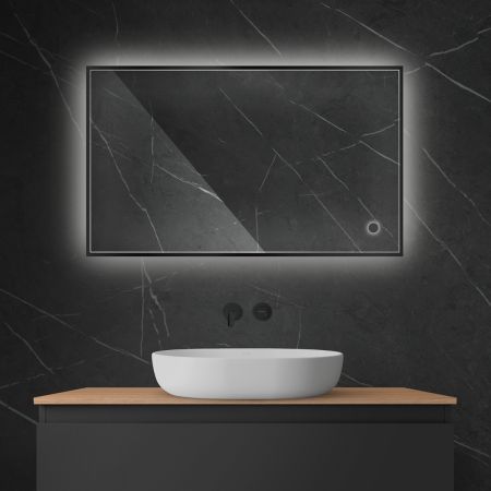 Oltens Nordlis mirror 60x100 cm, rectangular with LED lighting and Klarglas system 64111300