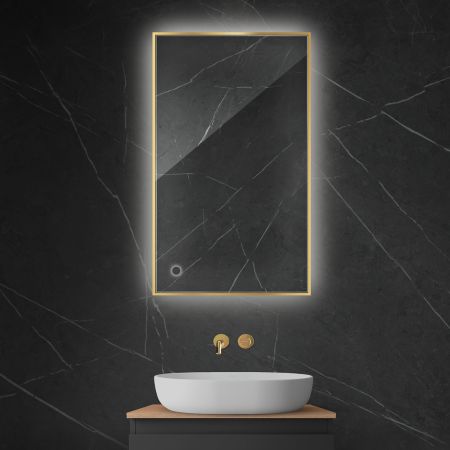 Oltens Nordlis mirror 60x100 cm, rectangular with LED lighting and Klarglas system 64111800