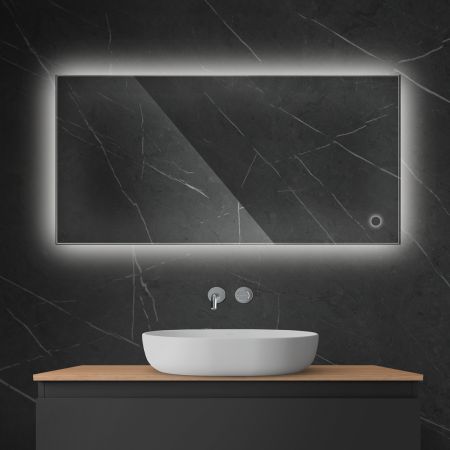 Oltens Nordlis mirror 60x120 cm, rectangular with LED lighting and Klarglas system 64112000