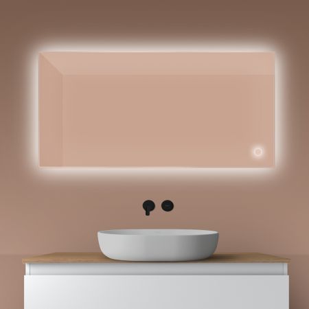 Oltens Nordlis mirror 60x120 cm, rectangular with LED lighting and Klarglas system 64112000