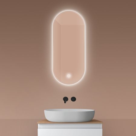 Oltens Nordlis mirror 40x90 cm, oval with LED lighting and Klarglas system 64113000