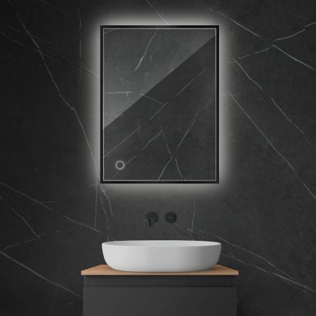 Oltens Nordlis mirror 60x80 cm, rectangular with LED lighting and Klarglas system 64115300