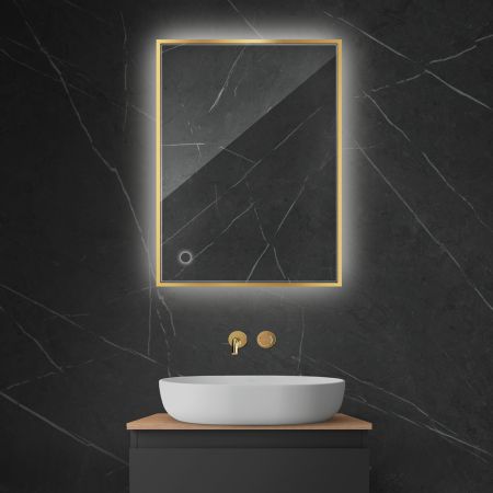 Oltens Nordlis mirror 60x80 cm, rectangular with LED lighting and Klarglas system 64115800