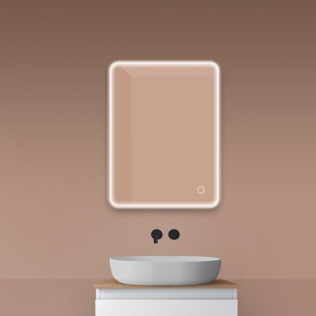 Oltens Nordlis mirror 60x80 cm, rectangular with LED lighting and Klarglas system 64116000