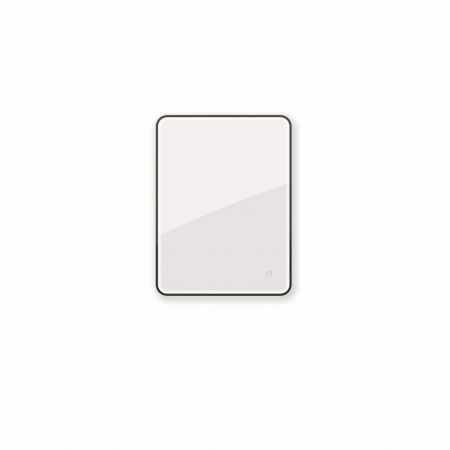 Oltens Nordlis zrcadlo 60x80 cm obdélníkový s osvětlením a systémem Klarglas, černá 64116300