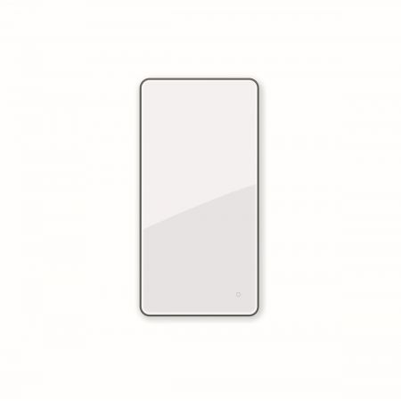 Oltens Nordlis 60x120 cm rechteckiger Spiegel mit LED-Beleuchtung und Klarglas-System, schwarz 64118300