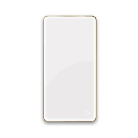 Oltens Nordlis mirror, 60 x 120 cm, rectangular, with front lighting and a heating mat, brushed brass, 64118510