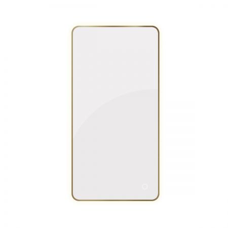 Oltens Nordlis lustro 60x120 cm prostokątne z oświetleniem z przodu z matą grzewczą mosiądz szczotkowany 64118510