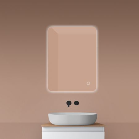 Oltens Nordlis mirror 60x80 cm, rectangular with LED lighting and Klarglas system 64119000