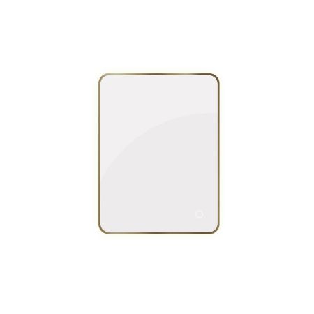 Oltens Nordlis lustro 60x80 cm prostokątne z oświetleniem od tyłu z matą grzewczą mosiądz szczotkowany 64119510